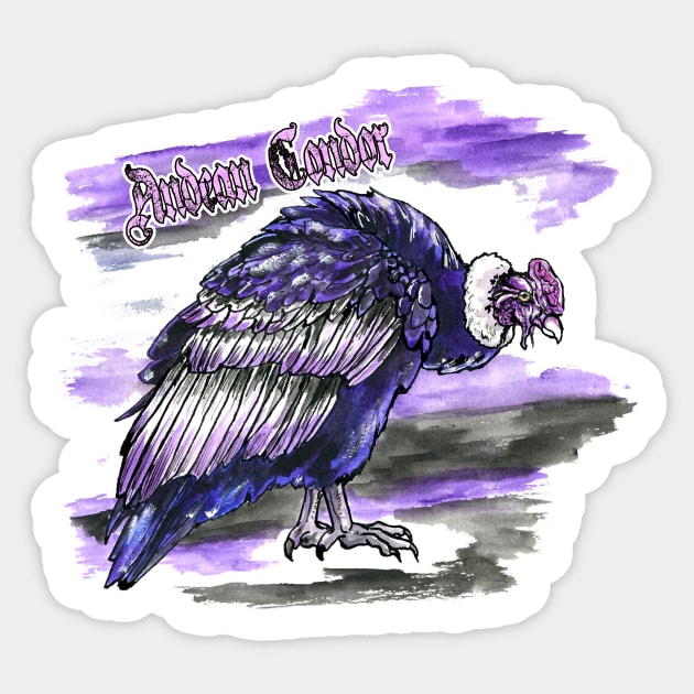 Pride Vulture: Asexual Andean Condor Sticker by 10000birds